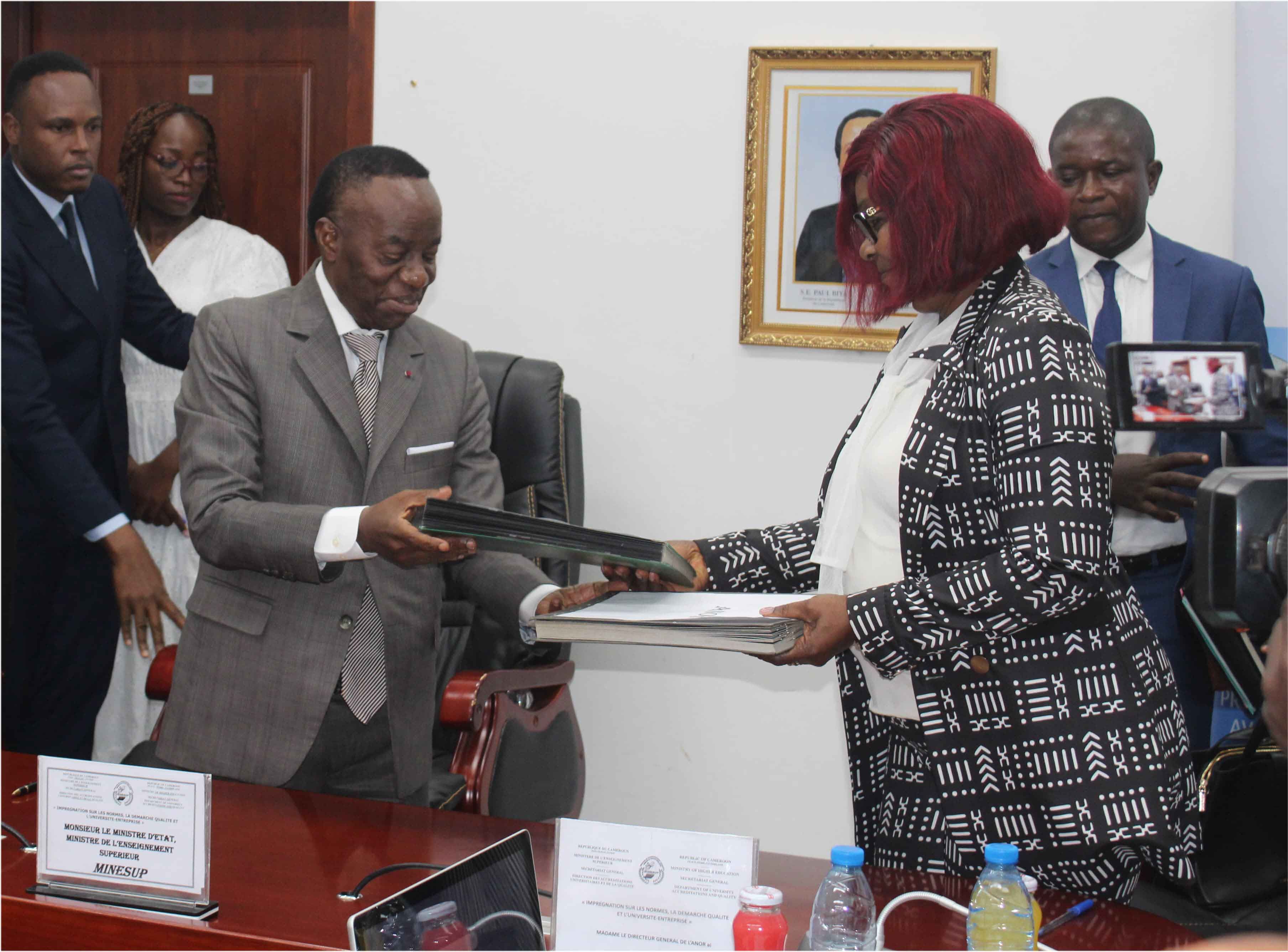 L'Université-Entreprise au Cameroun : MINESUP et ANOR s'engagent pour la qualité